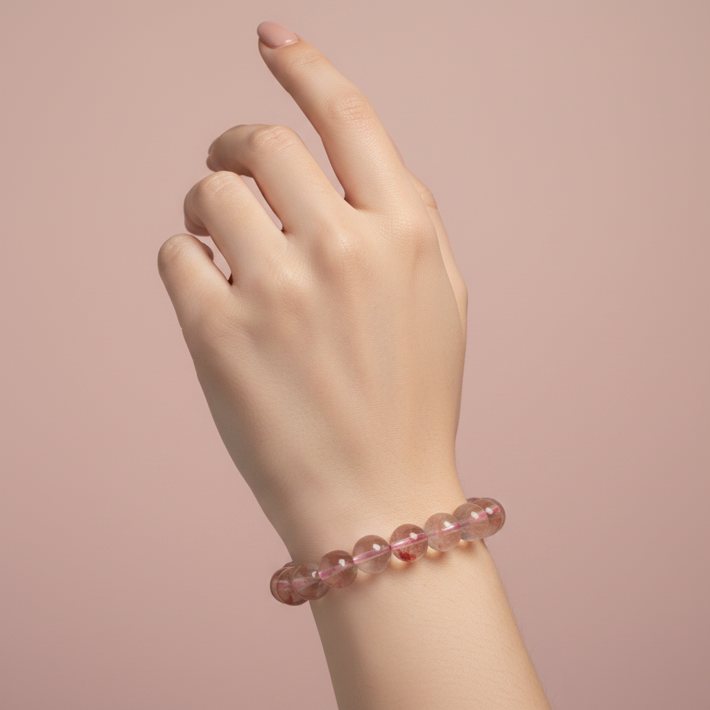 Cherry Blossom Rain Pink Crystal Bracelet